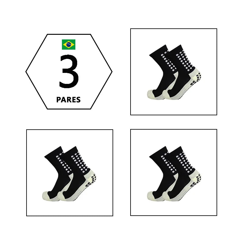 3 Pares Meias Antiderrapantes