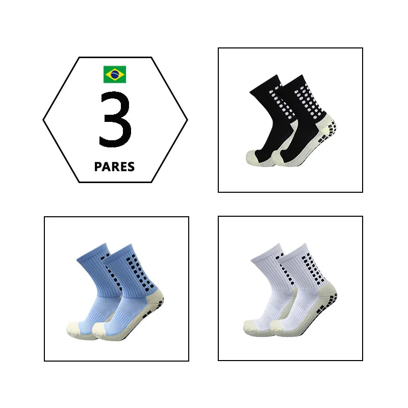 3 Pares Meias Antiderrapantes