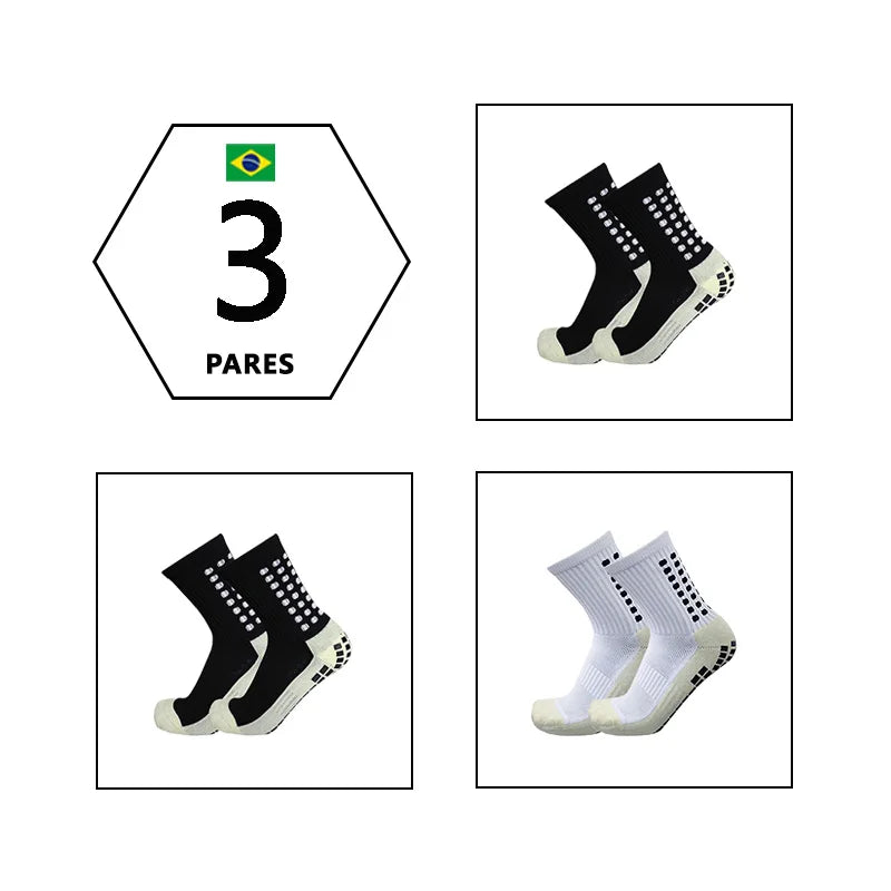 3 Pares Meias Antiderrapantes