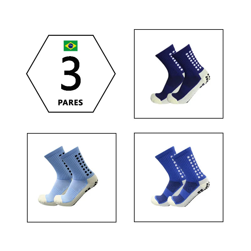 3 Pares Meias Antiderrapantes