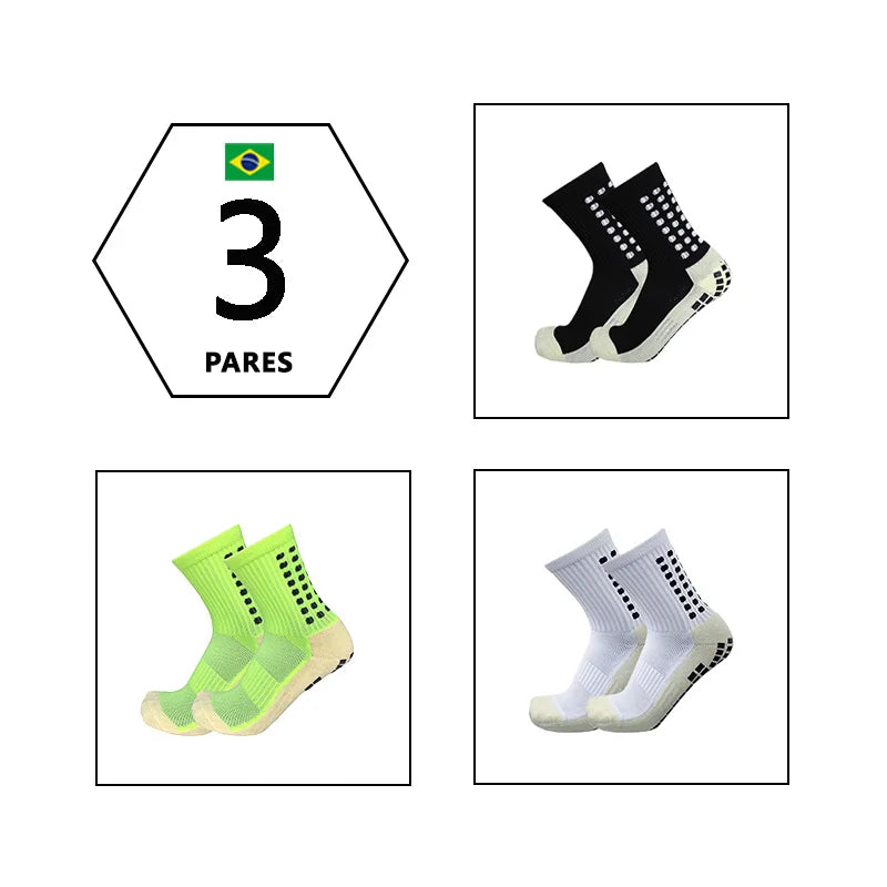 3 Pares Meias Antiderrapantes