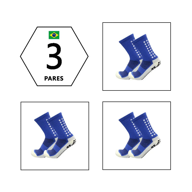 3 Pares Meias Antiderrapantes
