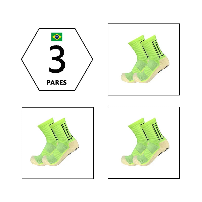 3 Pares Meias Antiderrapantes