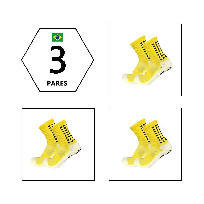 3 Pares Meias Antiderrapantes