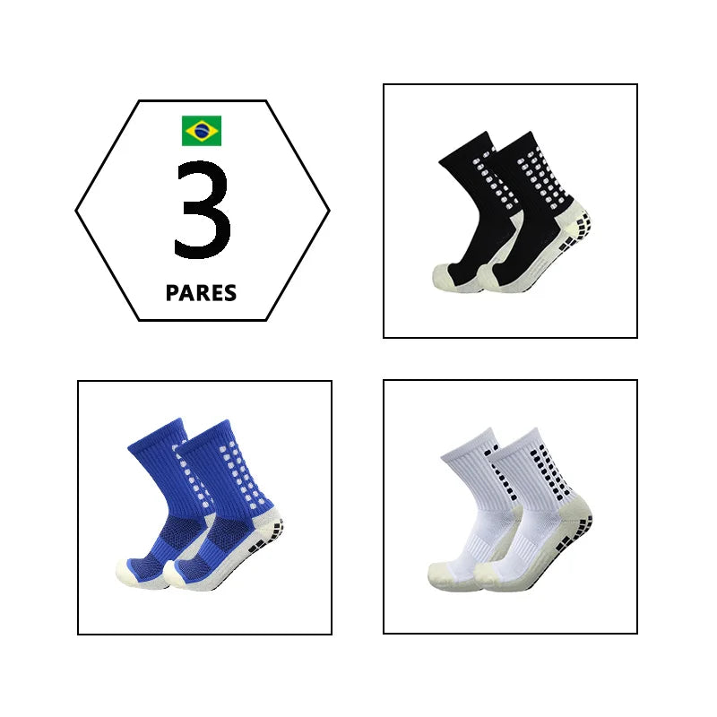 3 Pares Meias Antiderrapantes