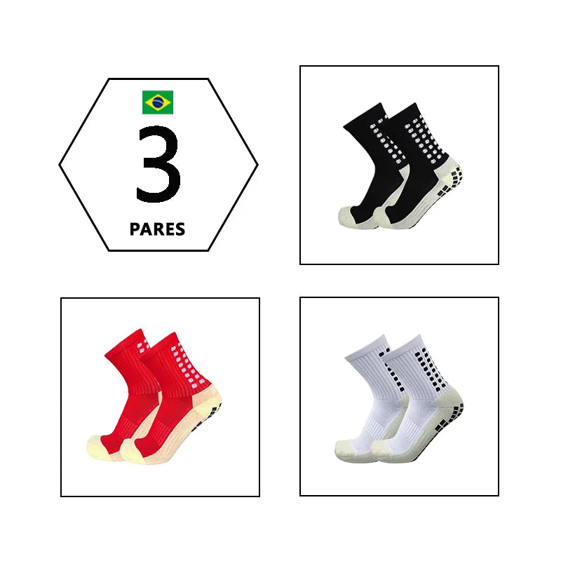 3 Pares Meias Antiderrapantes