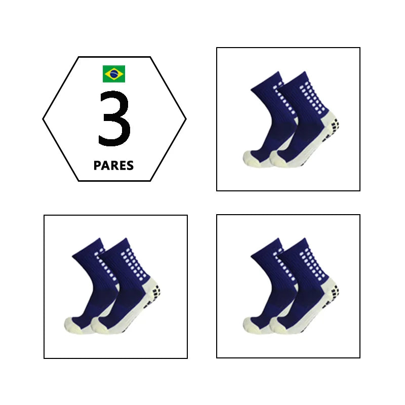 3 Pares Meias Antiderrapantes