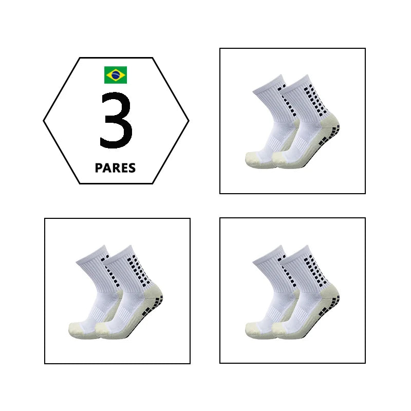 3 Pares Meias Antiderrapantes