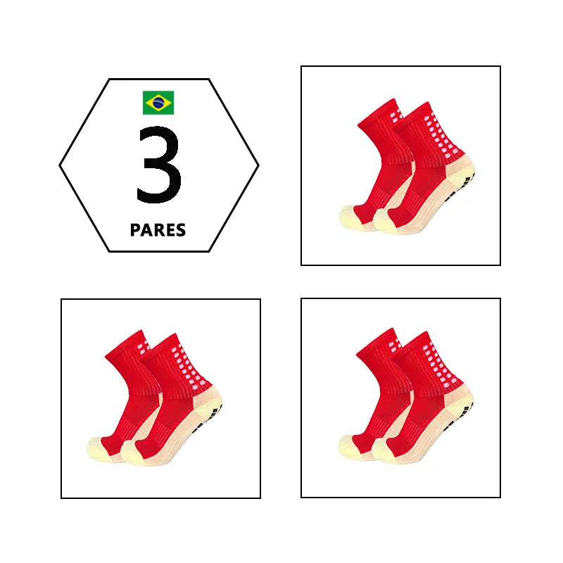 3 Pares Meias Antiderrapantes