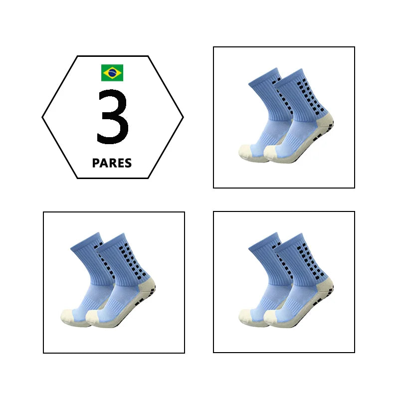 3 Pares Meias Antiderrapantes